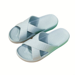 Women's Criss Cross Slides Soft Home Shoes
