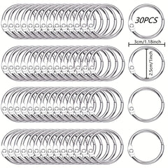 30pcs Loose Leaf Clip Ring 2 1inch Nickel Plated Steel Loose Leaf Clip Ring