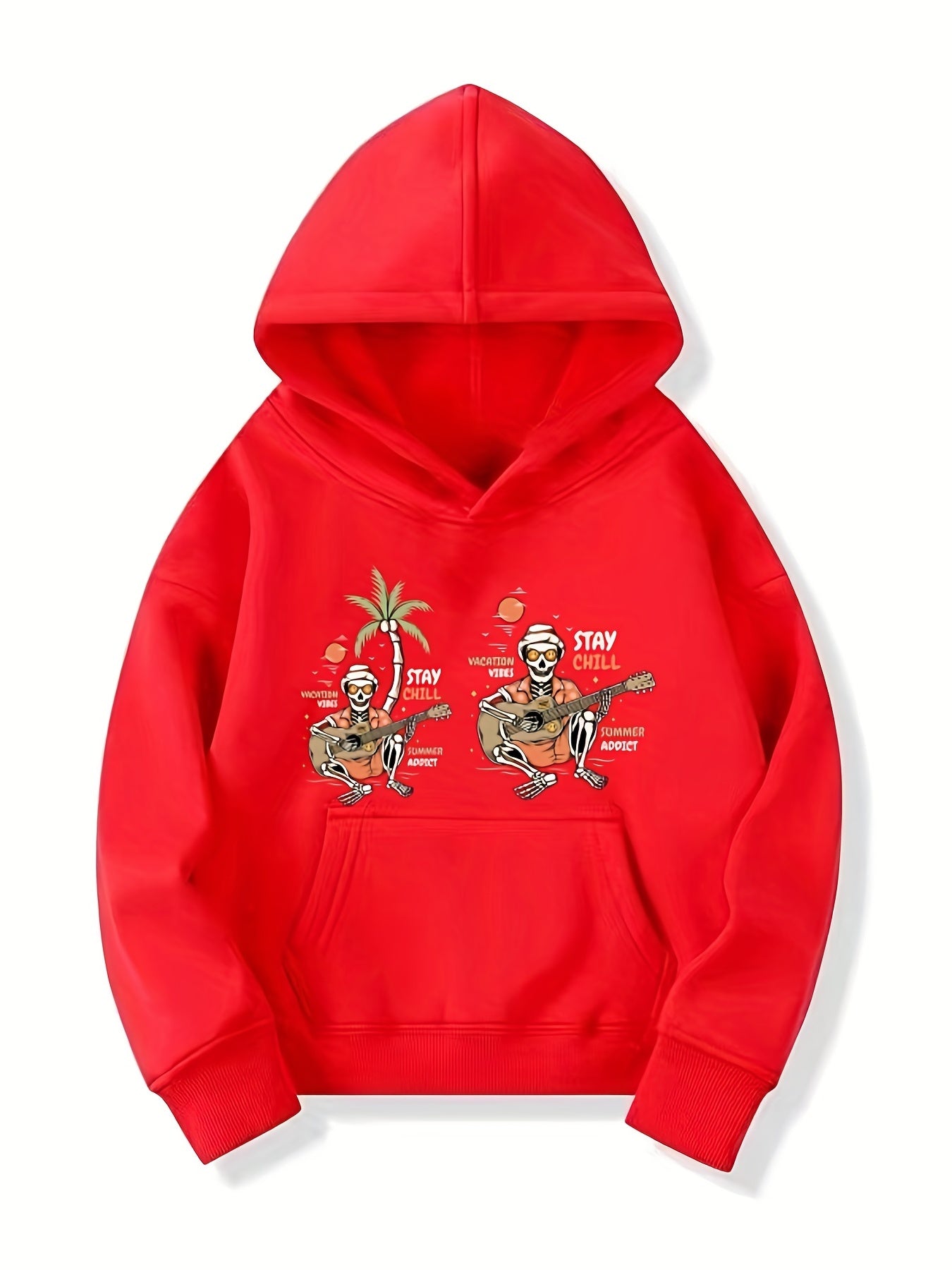 Guitar Skeletons Pattern Hoodie for Girls Halloween Party
