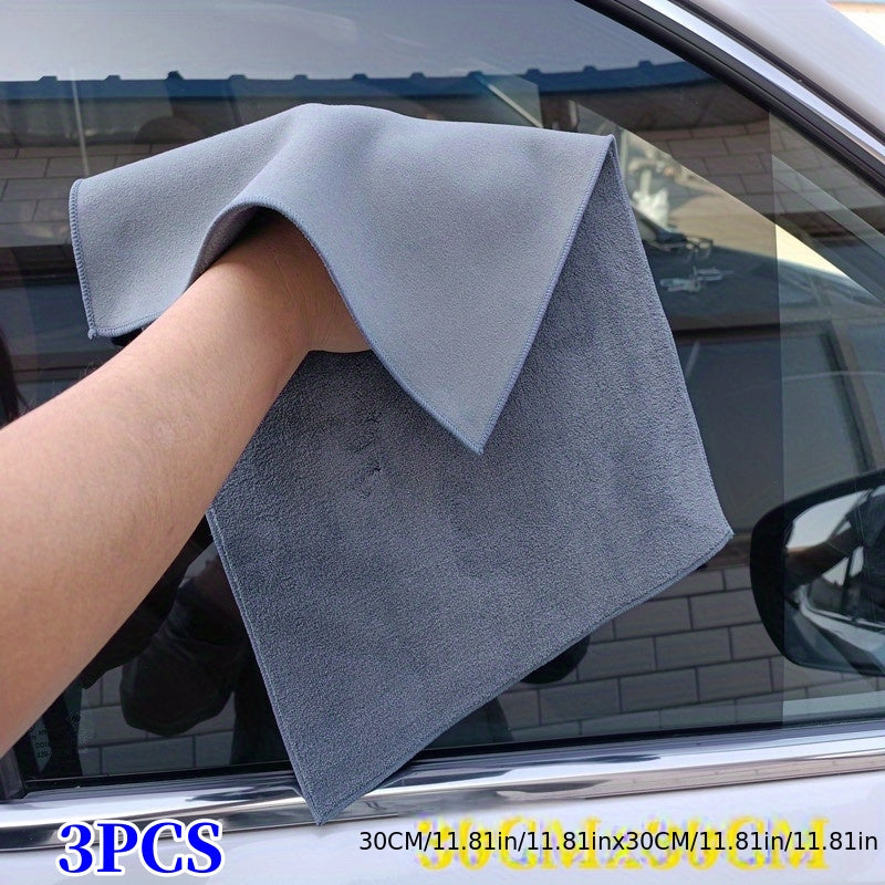 Suede Absorbent Reusable Glass Cleaning Cloth 30CMx30CM