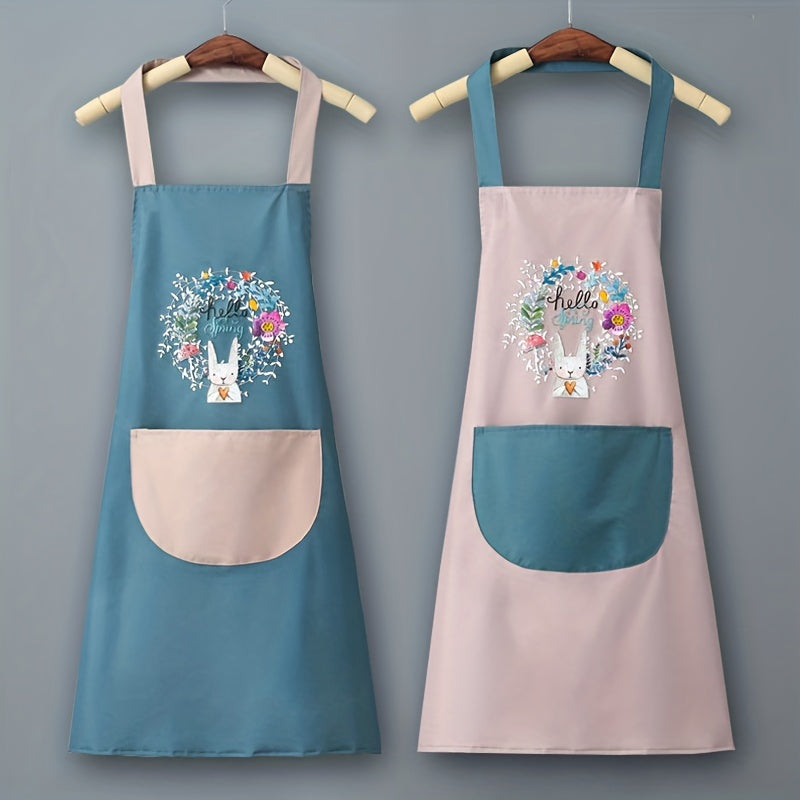 Polyester Waterproof Waist Apron Housework Kitchen Workwear