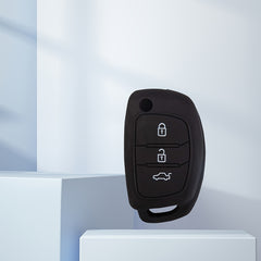 Modern Car Silicone Key Cover 3 Buttons Folding Key