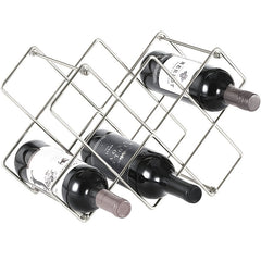 10 Bottle Metal Countertop Wine Rack Holder