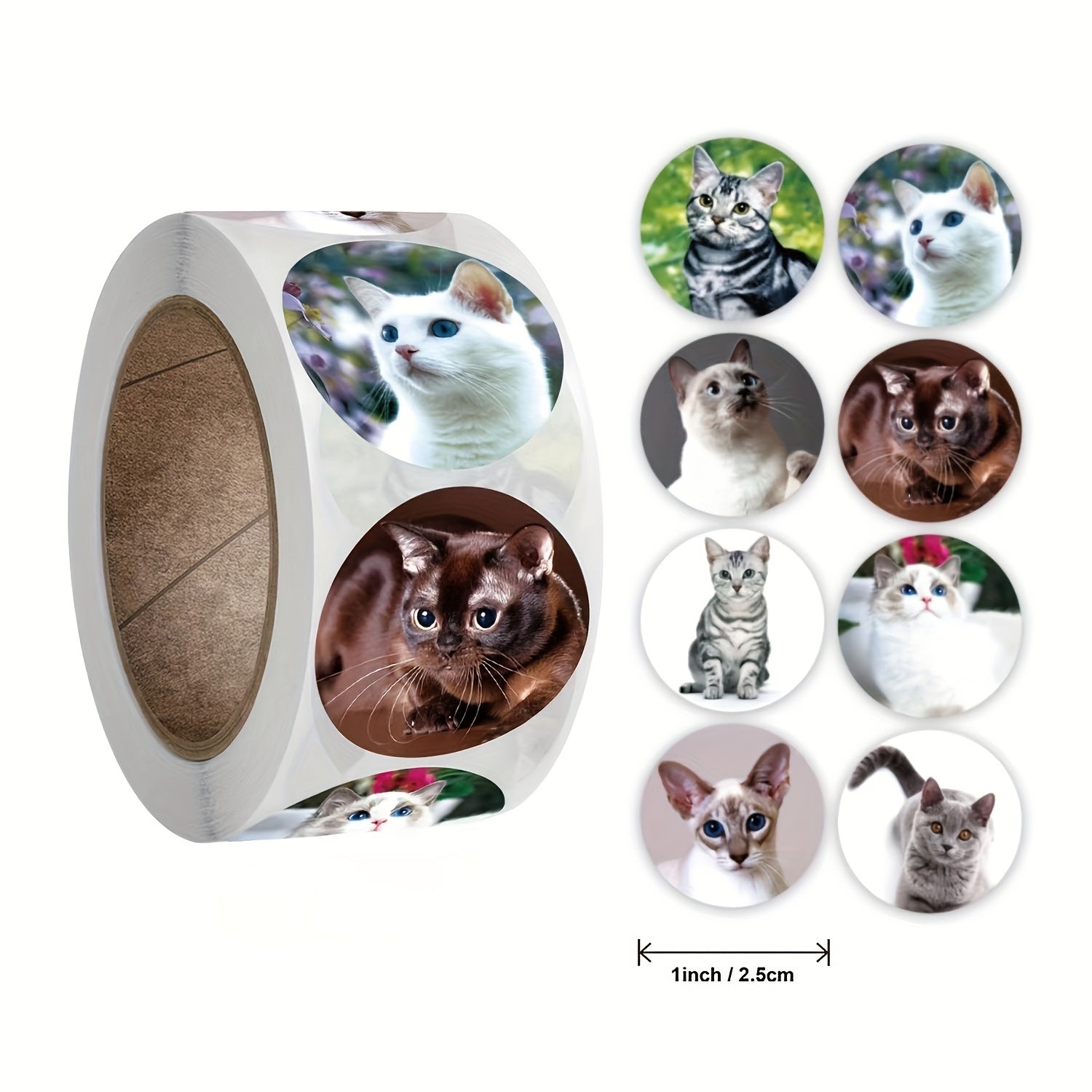 1500pcs Animal Stickers Roll - Teacher Classroom Reward Handbook Gift Decoration