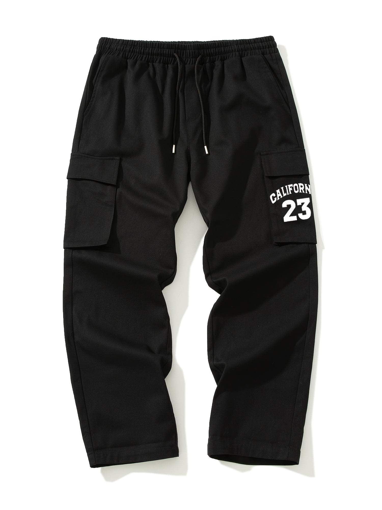 Men s Retro 23 Pattern Print Cropped Cargo Pants