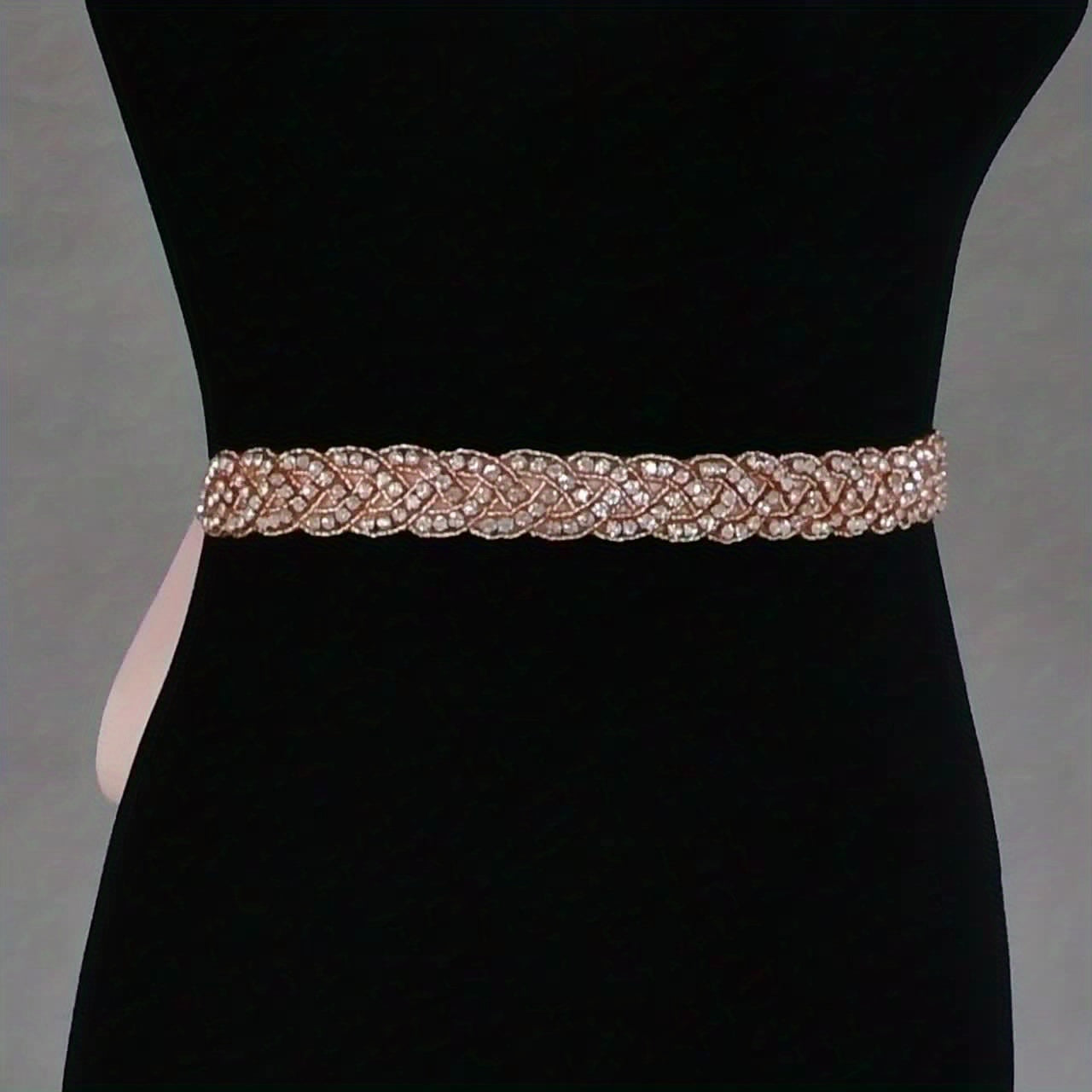Princess Rhinestone Waist Belt for Girls - Pink Bridal Sash