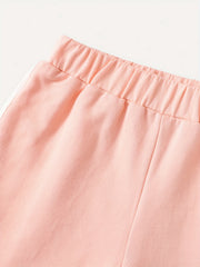 3pcs Toddler Girls Elastic Waist Track Shorts Kids Summer Clothes