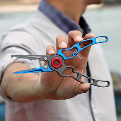 Aluminum Fishing Pliers Tackle Gear Cutter Line Split Ring Lightweight
