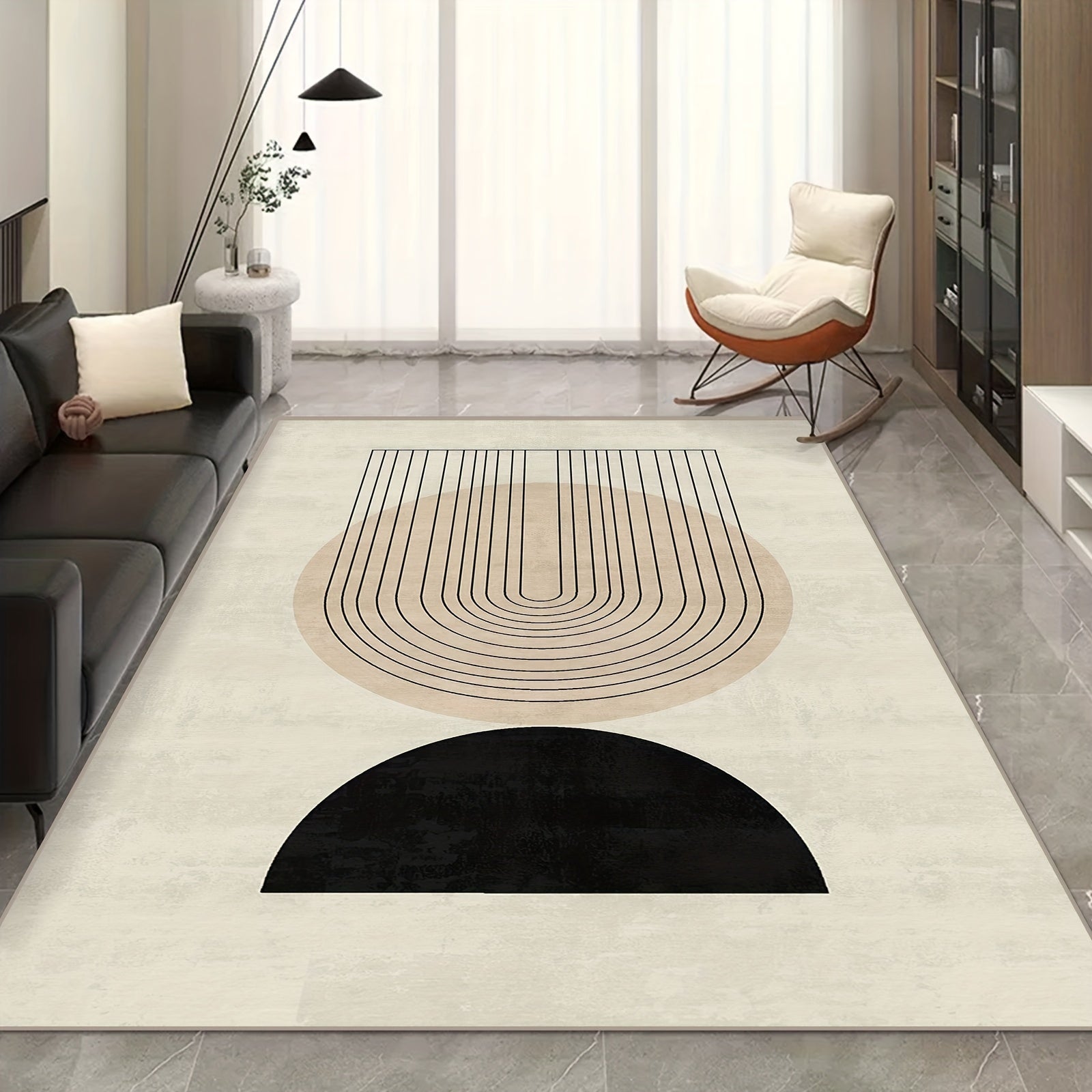 Large Modern Nordic Area Rug Geometric Pattern Living Room Bedroom Mat