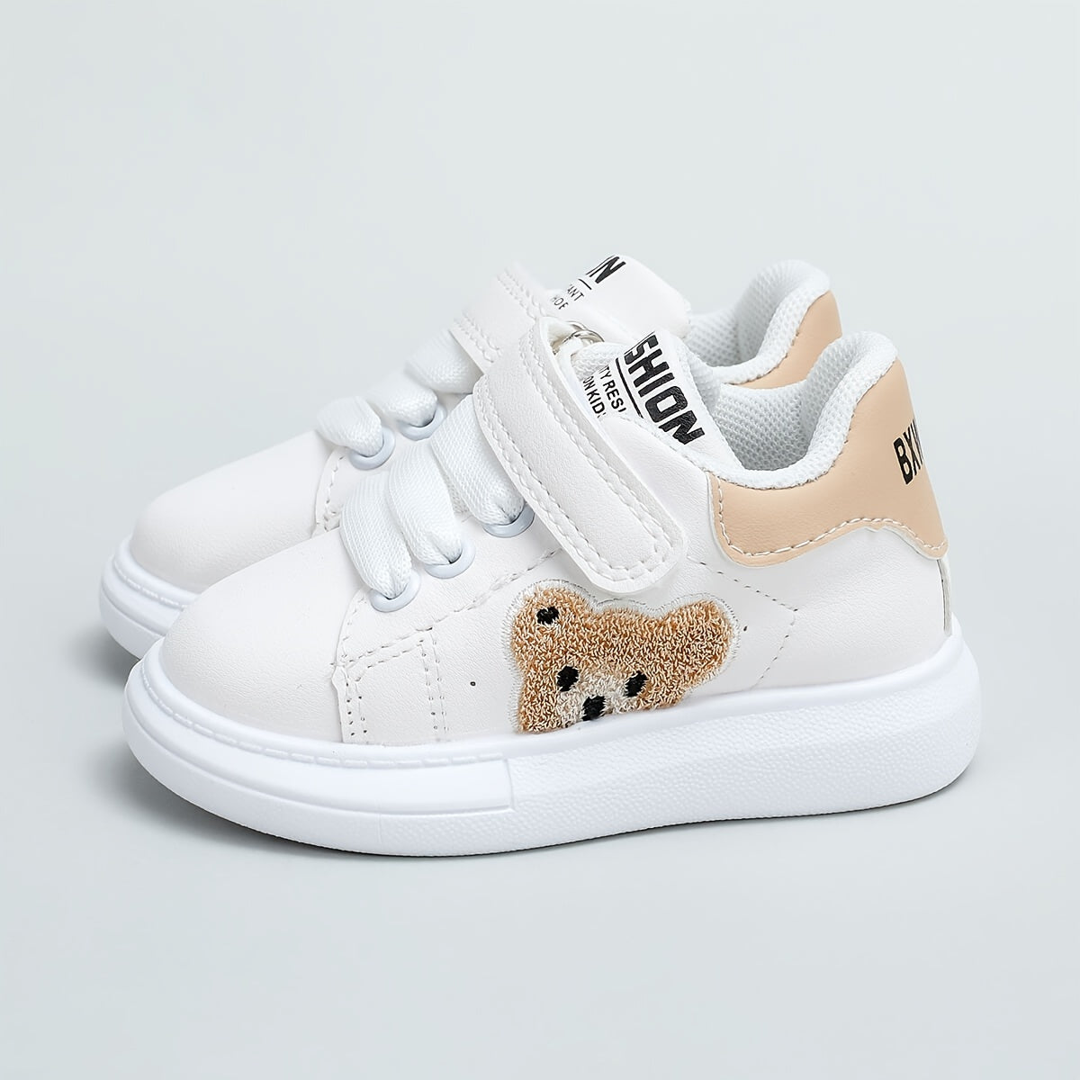 Kids Cartoon Bear Pattern Skate Shoes Spring Summer Sneakers
