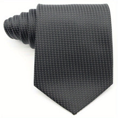 Men's Solid Red Plaid Necktie 3.6 Inch
