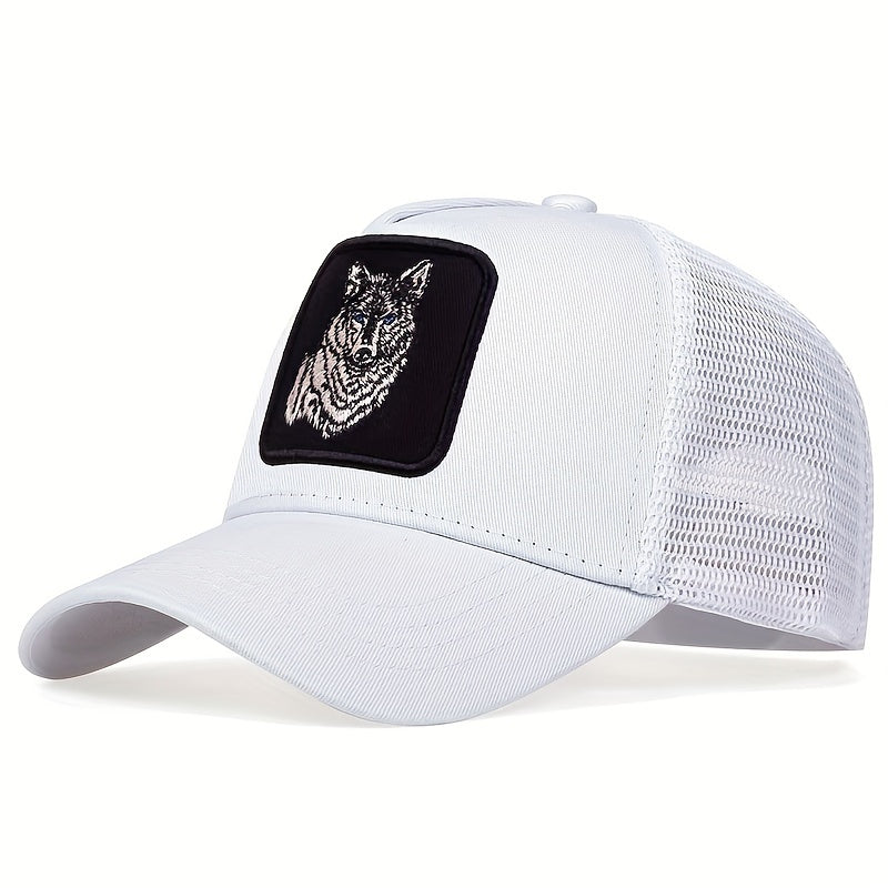 Men's Wolf Pattern Baseball Cap Adjustable Hat Spring Autumn Summer