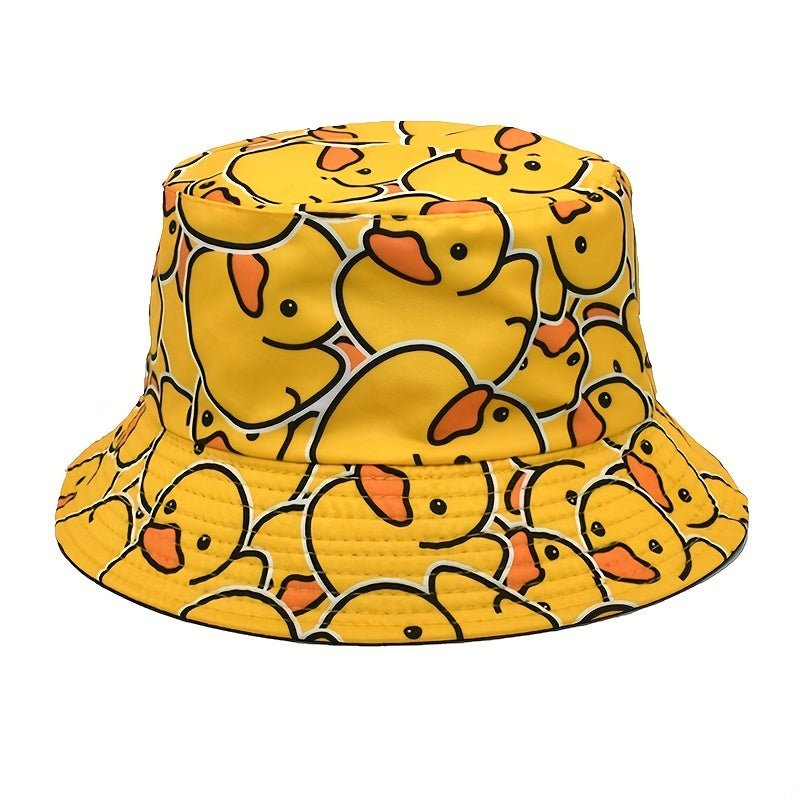 Yellow Duck Pattern Sun Hat for Men and Women