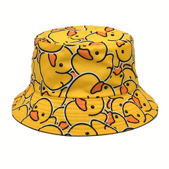 Yellow Duck Pattern Sun Hat for Men and Women