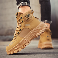 Men's High Top Hiking Boots Non Slip Lace Up Shoes