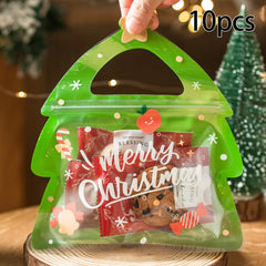 10pcs Christmas Gift Bags for Birthdays Parties Reusable Packaging