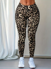 Leopard Print High Rise Plus Size Leggings