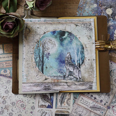 12pcs Starry Sky Animal Paper for DIY Decoration & Journaling