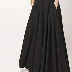 Pleated Long Skirt Loose Casual Skirt For Spring & Summer