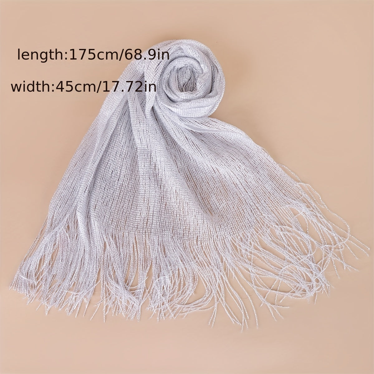 Elastic Fringed Shawls And Wraps For Evening Wear