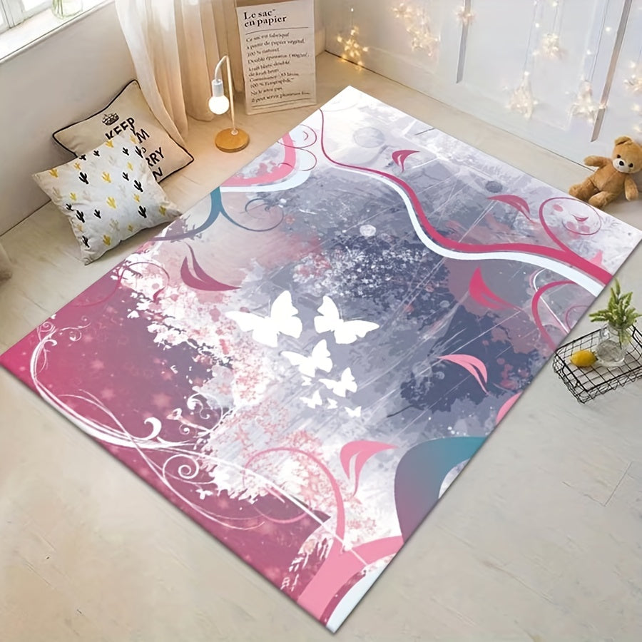 Large Area Rug for Living Room, Non-slip Crystal Velvet Material