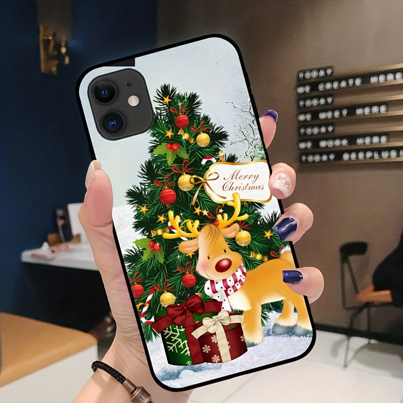 Christmas Tree Print Protective Phone Case for iPhone Xs Xr