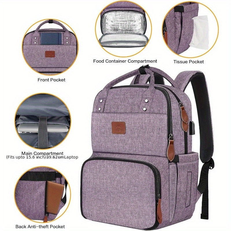 MATEIN Laptop Backpack w/ Lunch Box Women Backpacks
