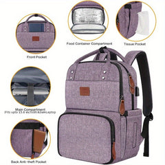 MATEIN Laptop Backpack w/ Lunch Box Women Backpacks