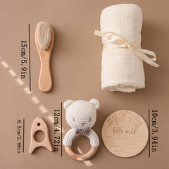 Handwoven Children's Baptism Set Organic Bamboo Bath Towel