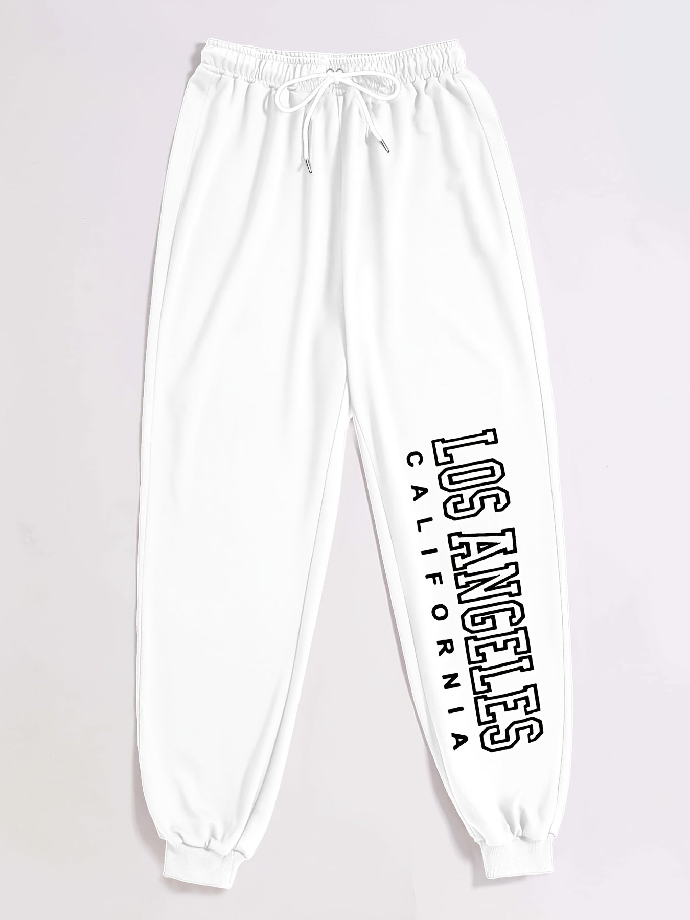Los Angeles Solid Joggers Sweatpants For Winter & Fall