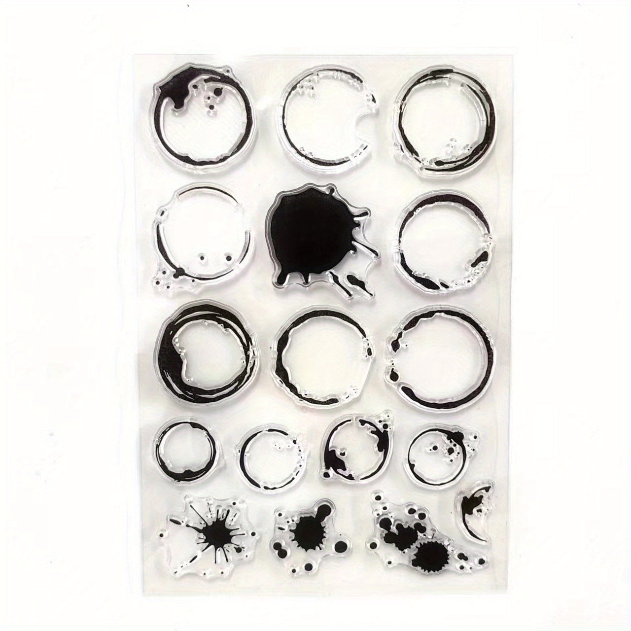 DIY Notebook Scrapbook Coffee Stain Transparent Stamp