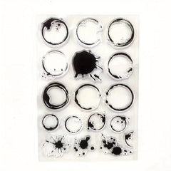 DIY Notebook Scrapbook Coffee Stain Transparent Stamp