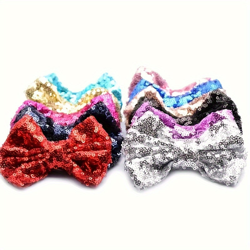 15pcs Sequin Bow Hairpin Hair Accessories