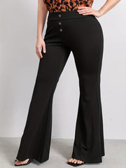 High Rise Flared Leg Trousers