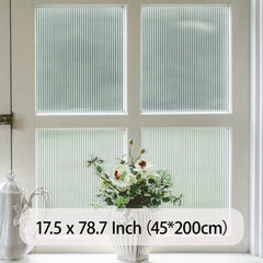 Reeded Glass Window Film Privacy Frosted Vinyl 3D Decorative Decals