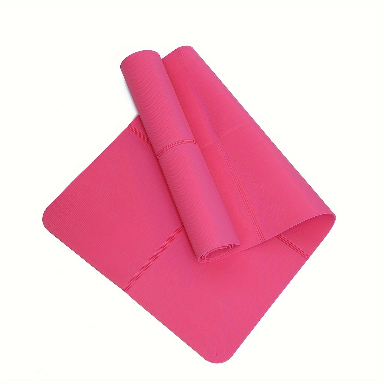 TPE Solid Non-slip Yoga Mat 6.0ft Foldable 4mm Thickness Fitness Mat
