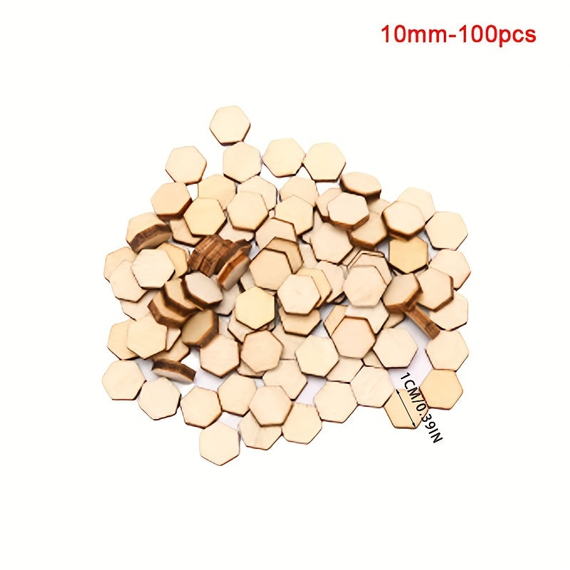 Hexagonal DIY Wood Chips Hexagon Blank Wood Chips Embellishments