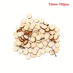 Hexagonal DIY Wood Chips Hexagon Blank Wood Chips Embellishments