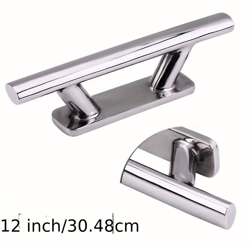 Polarlander 12inch Stainless Steel Mooring Cleat for Marine Boat Yacht Bollard