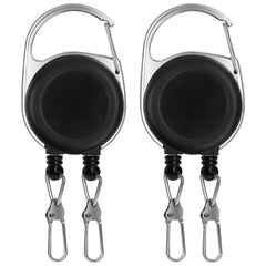 2pcs Retractable Key Chain 360 Rotation Easy Access Security