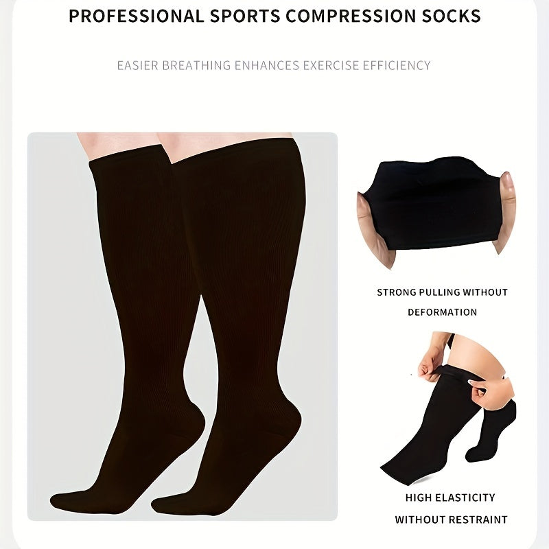XXL 4XL Compression Sports Socks for Outdoor Activities