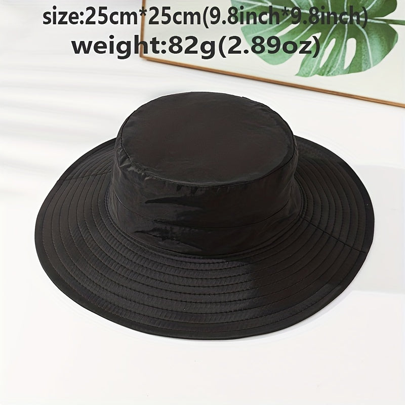 Waterproof Fisherman Hat with Chin Strap, Foldable Bucket Hat for Hiking