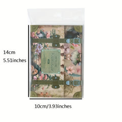60pcs Vintage Scrapbook Paper Retro Scrapbooking Supplies Planner Journaling
