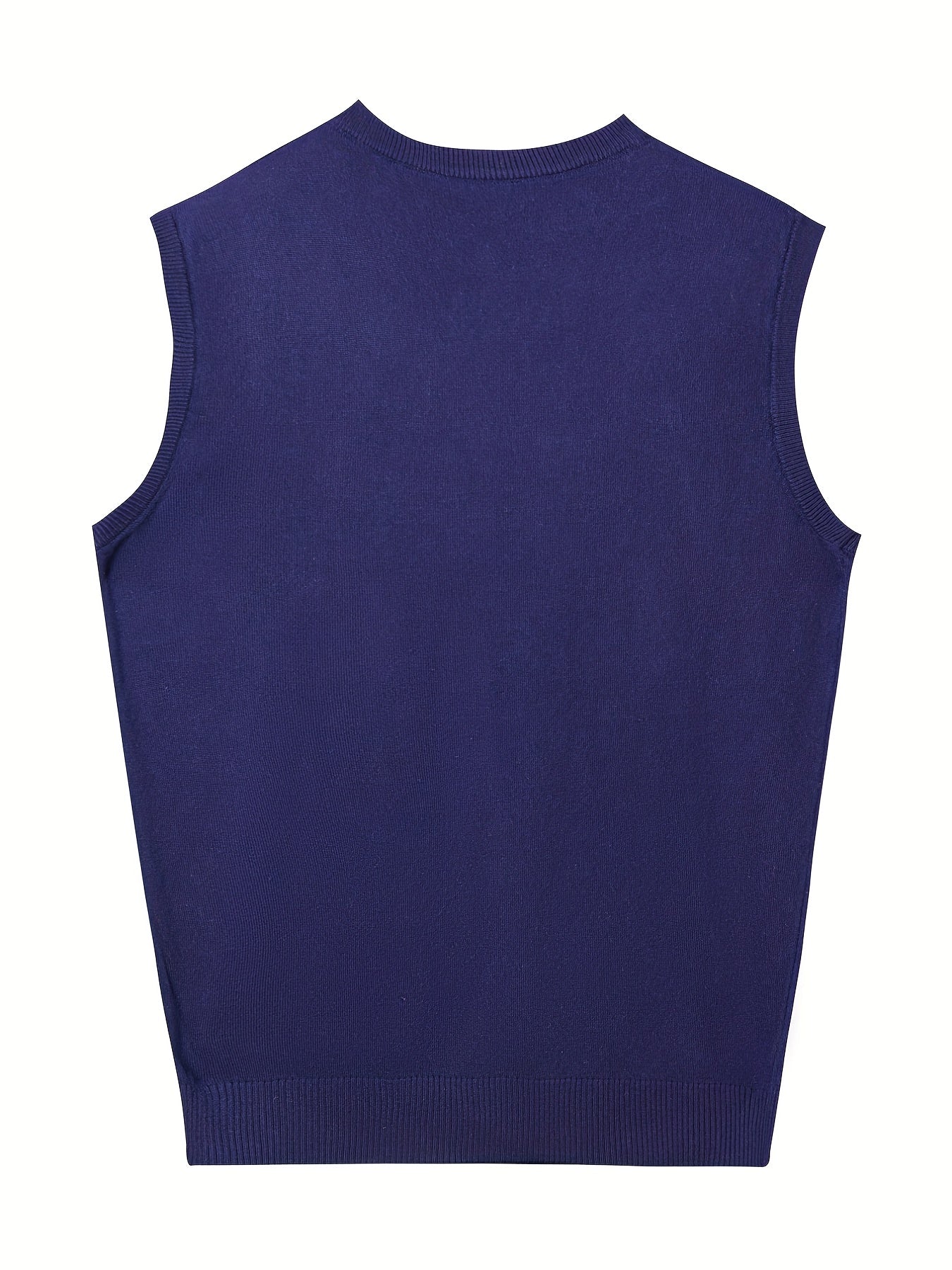 Men's Wool Blend Sleeveless Sweater Vest for Autumn Winter