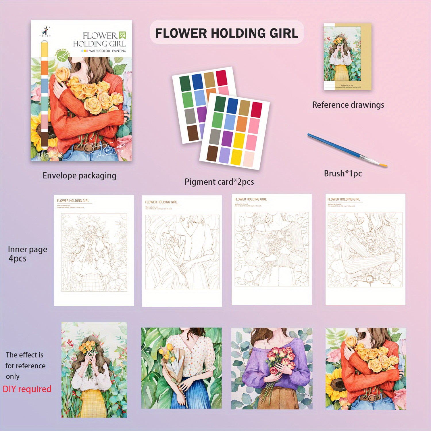 Watercolor Coloring Book for Relaxation and Fun