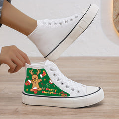 Gingerbread Print Plush Lined Chunky Sneakers