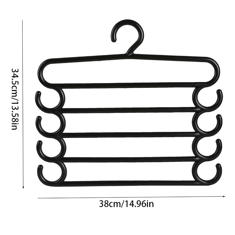 Plastic Clothes Hanger Home Storage Pants Rack Colorful Five-layer Towel Hanging