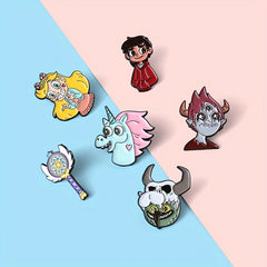 Cow Head Unicorn Cartoon Brooch Children s Creative Badge Drip Alloy Baking Pain