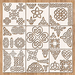 Reusable Triquetra Knot Stencil 19.81x19.81cm Mylar for Crafts