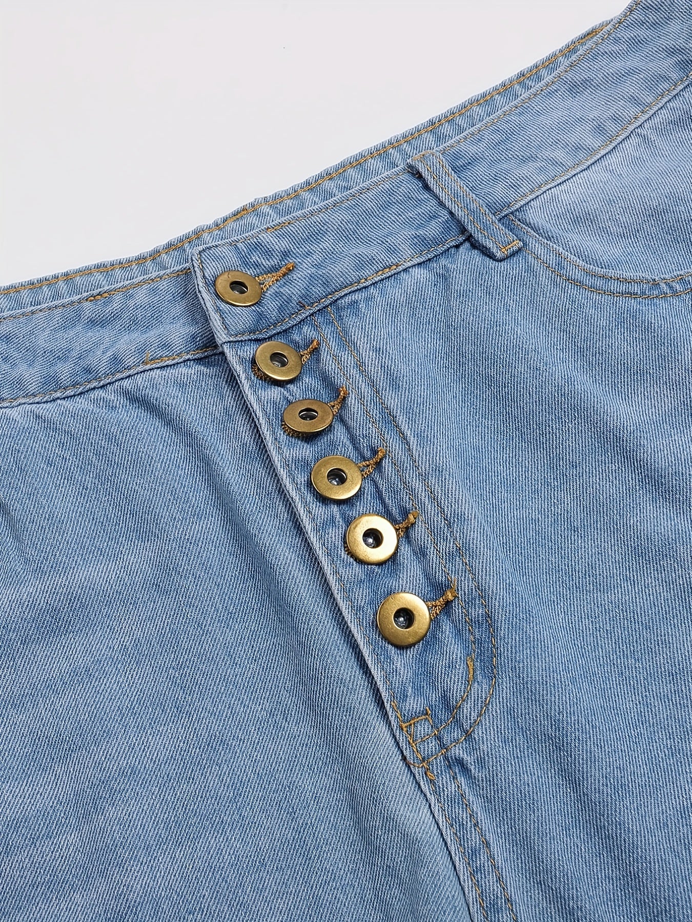 Cut Out Denim Pants